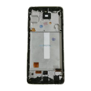 Samsung Galaxy A52 4G/5G LCD + érintőpanel kerettel, OLED, fekete, SM-A525, SM-A526