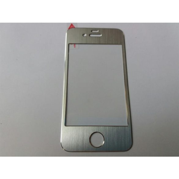iPhone 4 4G 4S ezüst színű 0,3mm előlapi üvegfólia