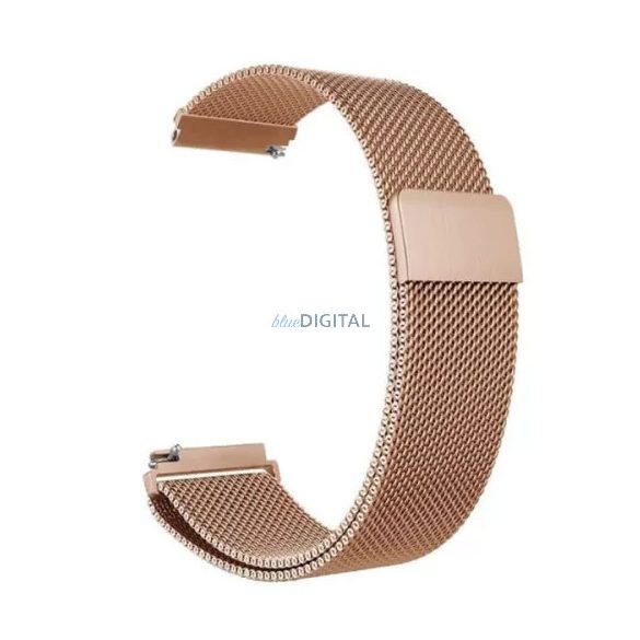 Colmi okosóra szíj, fém, mágneses, rose gold, 22mm, Milan Magnetic Strap