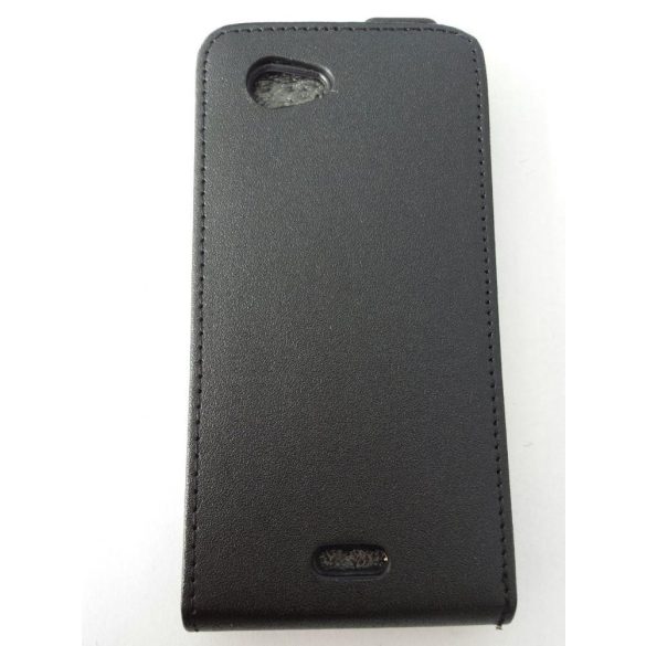 Sony Xperia J ST26I fekete szilikon keretes vékony flip tok