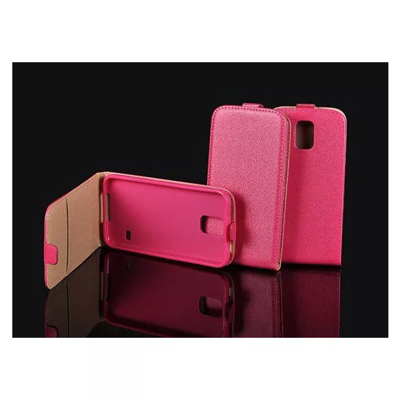 LG L Fino D290N pink rózsaszín szilikon keretes vékony flip tok