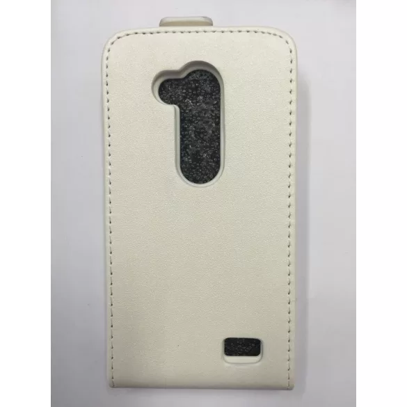 LG L Fino D290N fehér szilikon keretes vékony flip tok