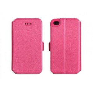 LG F70 D315 Rózsaszín szilikon keretes könyvtok