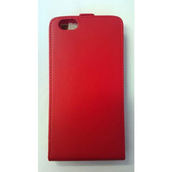 iPhone 6 6S Plus (5,5") piros szilikon keretes vékony flip tok