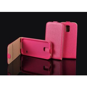 Samsung A500 Galaxy A5 pink rózsaszín szilikon keretes vékony flip tok