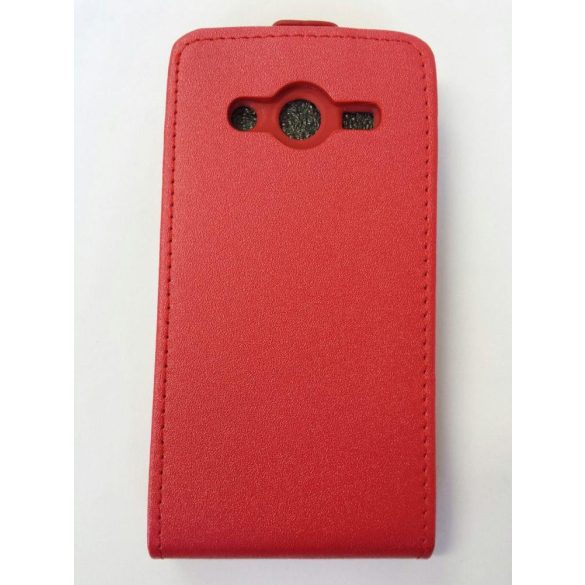 Samsung G355 Galaxy Core 2 piros szilikon keretes vékony flip tok