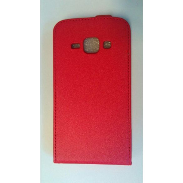 Samsung J100 Galaxy J1 piros szilikon keretes vékony flip tok