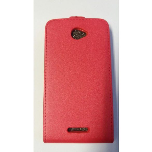 Sony Xperia E4 E2105 piros szilikon keretes vékony flip tok
