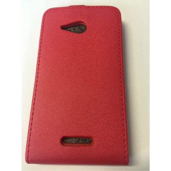 Sony Xperia E4G E2003 piros szilikon keretes vékony flip tok