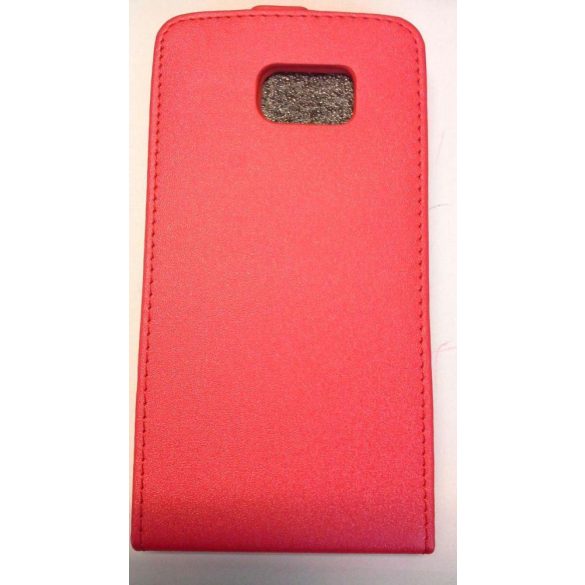 Samsung N920 Galaxy Note 5 piros szilikon keretes vékony flip tok