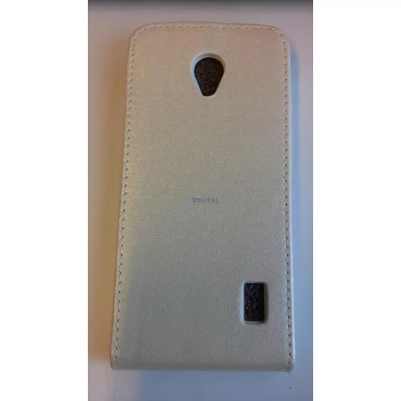 Huawei Y635 fehér szilikon keretes vékony flip tok
