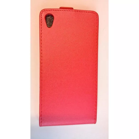Sony Xperia Z5 Premium E6853 piros szilikon keretes vékony flip tok