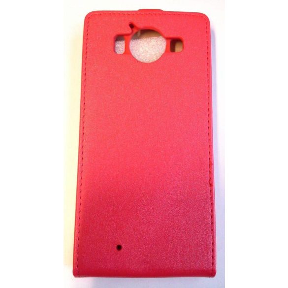 Microsoft Lumia 950 piros szilikon keretes vékony flip tok