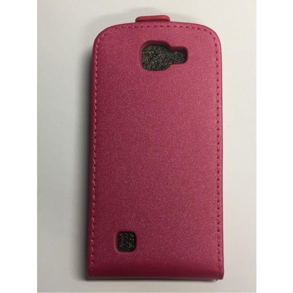 LG K4 K130 rózsaszín pink szilikon keretes vékony flip tok