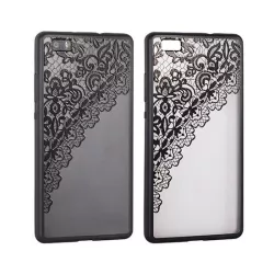   Lace Samsung G955 Galaxy S8 Plus fekete csipke mintás hátlaptok
