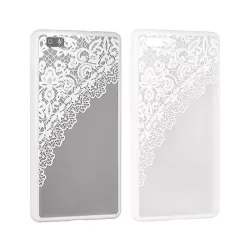   Lace Samsung G955 Galaxy S8 Plus fehér csipke mintás hátlaptok