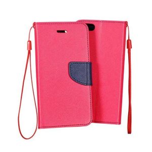 Nokia 8 telefon tok, könyvtok, oldalra nyíló tok, mágnesesen záródó, rózsaszín-sötétkék, Fancy
