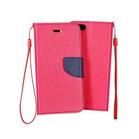 Nokia 8 telefon tok, könyvtok, oldalra nyíló tok, mágnesesen záródó, rózsaszín-sötétkék, Fancy