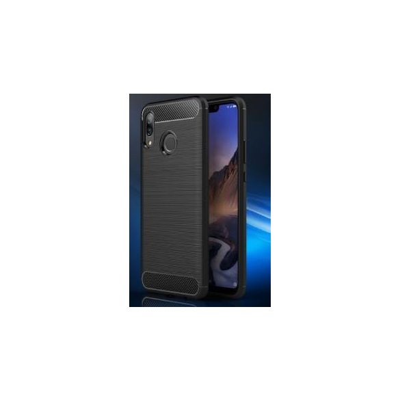 Huawei Nova 3 szilikon tok, fekete, Carbon fiber