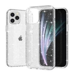   Samsung Galaxy A13 5G / A04s szilikon tok, hátlap tok, TPU tok, átlátszó, ezüst csillámos, SM-A136, SM-A047, Crystal Glitter