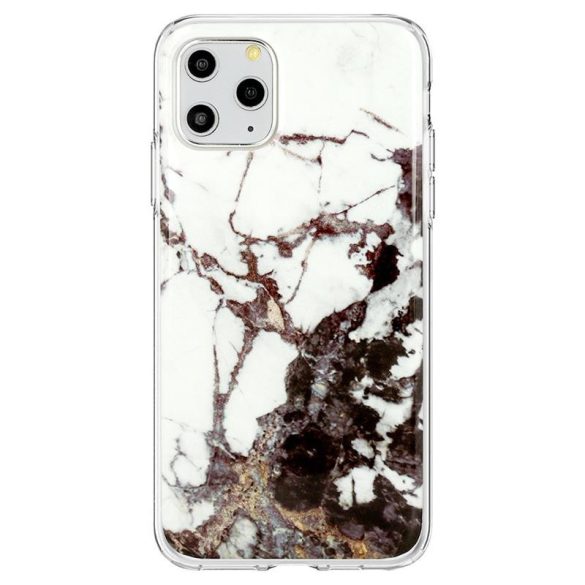 iPhone 12 Mini (5,4") szilikon tok, hátlap tok, TPU tok, márvány mintás, Marble Glitter Design 2
