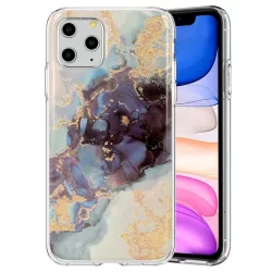   iPhone 12 Mini (5,4") szilikon tok, hátlap tok, TPU tok, márvány mintás, Marble Glitter Design 3