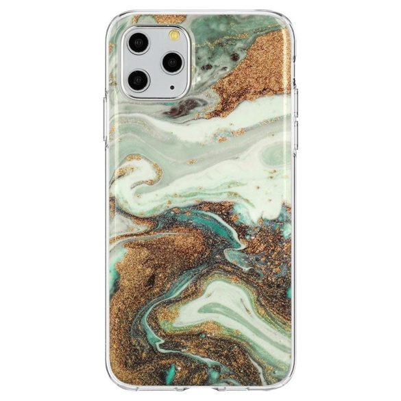 iPhone 12 Mini (5,4") szilikon tok, hátlap tok, TPU tok, márvány mintás, Marble Glitter Design 5