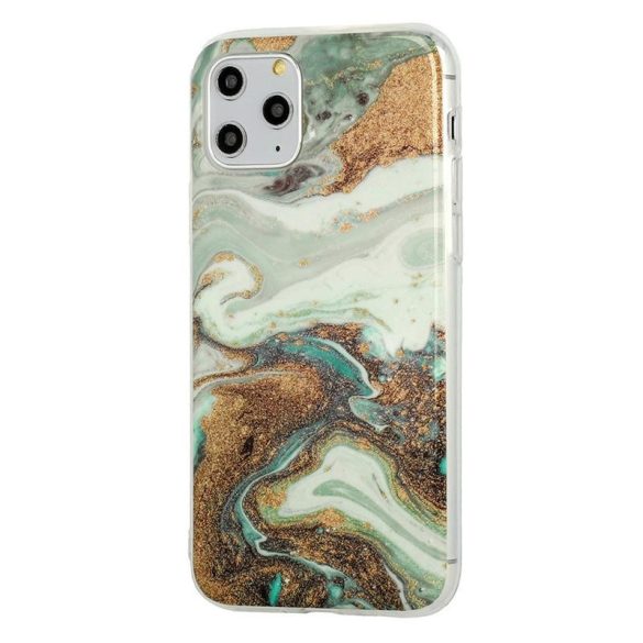 iPhone 12 Mini (5,4") szilikon tok, hátlap tok, TPU tok, márvány mintás, Marble Glitter Design 5