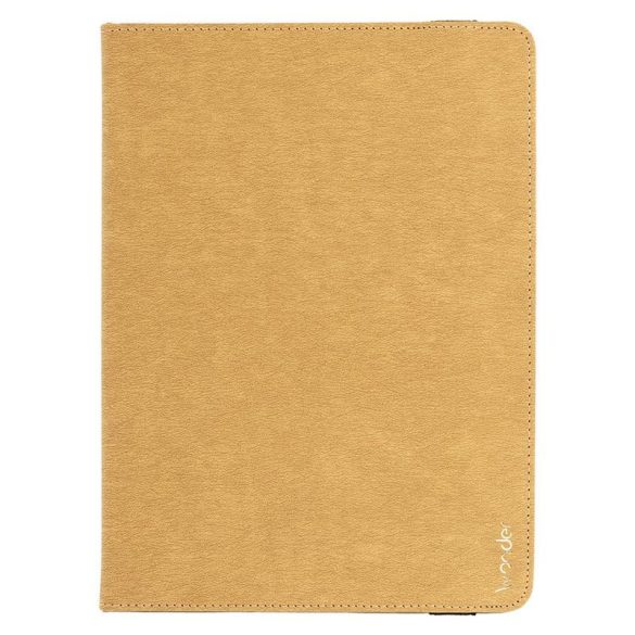 Univerzális tablet könyvtok, 13", arany / barna, Wonder Leather