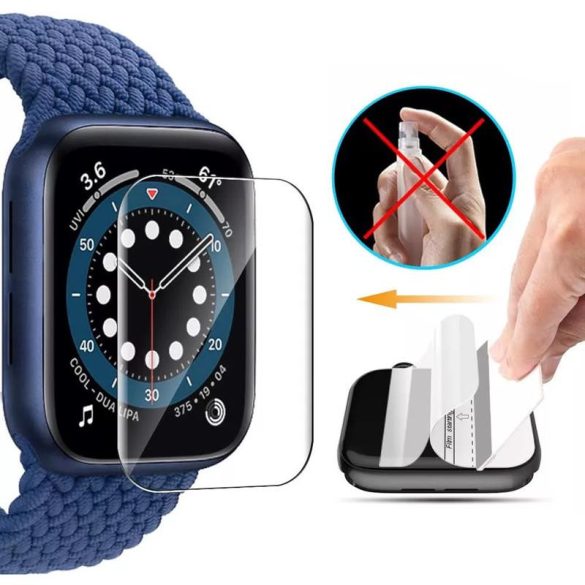 Apple Watch hydrogel képernyővédő fólia, TPU, 41mm