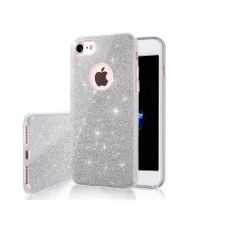  Xiaomi Redmi 10C szilikon tok, csillámos, hátlap tok, ezüst, Glitter
