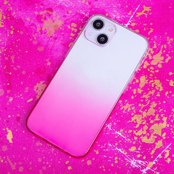 iPhone 13 (6,1") szilikon tok, hátlap tok, TPU tok, rózsaszín, színátmenetes, Gradient 2mm
