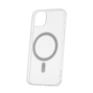 iPhone 14 (6.1") szilikon tok, átlátszó, 1,5mm, Anti Shock Magsafe