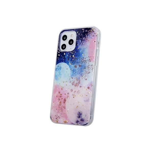 iPhone 14 (61") hátlap tok, TPU tok, Gold Glam Galactic