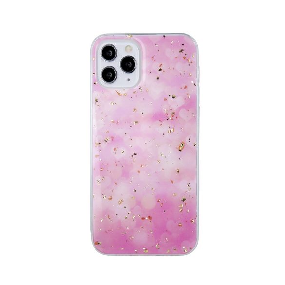 iPhone 14 (6,1") hátlap tok, TPU tok, Gold Glam Pink