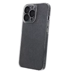   Samsung Galaxy A33 szilikon tok, hátlap tok, TPU tok, átlátszó, ezüst csillámos, SM-A336, Shine