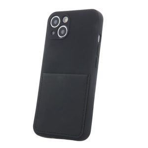 Samsung Galaxy A53 szilikon tok, hátlap tok, bankkártya tartós, fekete, SM-A536, Card Cover