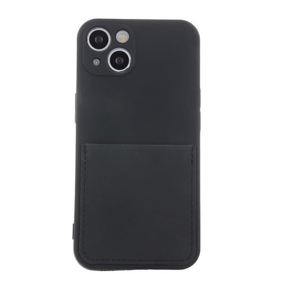 Samsung Galaxy A53 szilikon tok, hátlap tok, bankkártya tartós, fekete, SM-A536, Card Cover