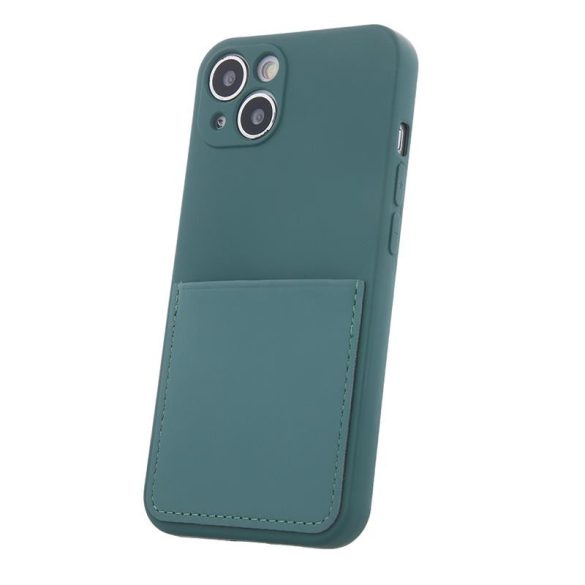 Samsung Galaxy A33 szilikon tok, hátlap tok, bankkártya tartós, zöld, SM-A336, Card Cover