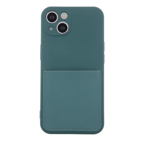 Samsung Galaxy A53 szilikon tok, hátlap tok, bankkártya tartós, zöld, SM-A536, Card Cover