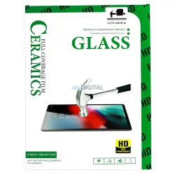   Samsung Galaxy Tab S8 Plus (12.4") előlapi üvegfólia, fekete keret, 9H, 0.33mm, SM-X800, SM-X806, 9D Ceramic Glass
