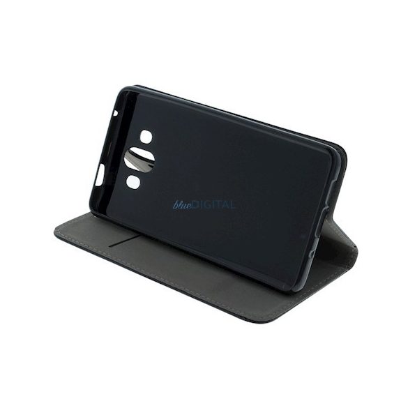 Samsung Galaxy S21 FE telefon tok, könyvtok, notesz tok, oldalra nyíló tok, mágnesesen záródó, SM-G990, fekete, Smart Magnetic