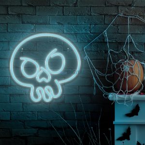 Neon plexi LED lámpa, Graffiti Skull, falra akasztható, türkiz, Forever Light FPNE15