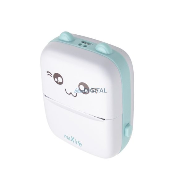 Maxlife hordozható hőnyomtató, bluetooth nyomtató, kék, MXTP-100