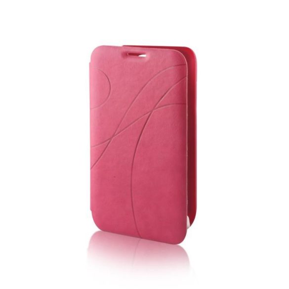 Samsung I9500 I9505 I9506 I9515 Galaxy S4 Smart Groove pink rózsaszín mintás oldalra nyíló tok