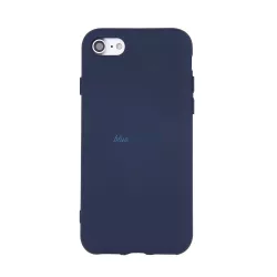   iPhone 15 Pro Max (6.7") szilikon tok, hátlap tok, velúr belső, kék, matt, Silicone Case