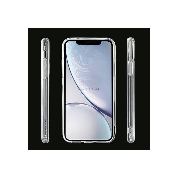 iPhone 15 (6.1") szilikon tok, átlátszó, 2mm, kamera védelemmel, Clear