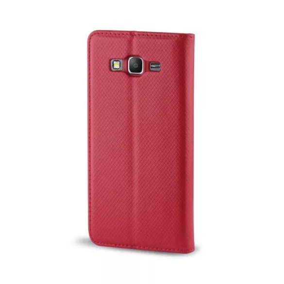 Sony Xperia Z5 Compact telefon tok, könyvtok, oldalra nyíló tok, mágnesesen záródó, D5803, piros, Smart Magnet