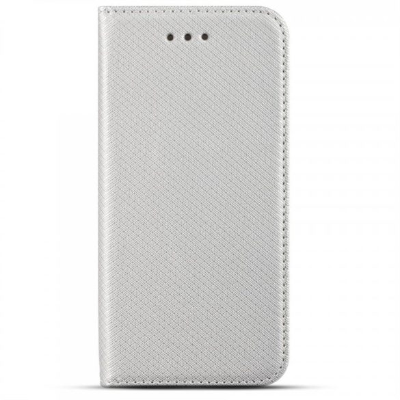LG G4S telefon tok, könyvtok, oldalra nyíló tok, mágnesesen záródó, H735, ezüst