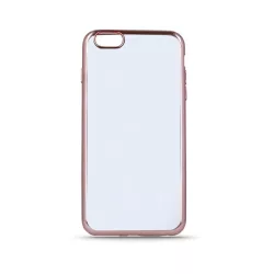   Huawei Y3 II szilikon tok, átlátszó / rose gold, színes keretes